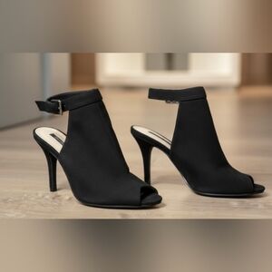 Forever 21 Black Peep-Toe Heels